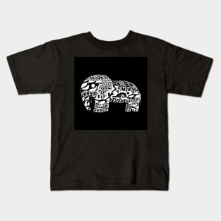 tribal elephant in tattoo skin ecopop Kids T-Shirt